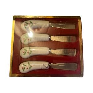 Lenox Holiday Holly Fine China Handle Spreader Set - 4 Piece